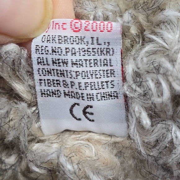 TY‎ Classics Dog Plush Rags Gray Stuffed Animal Floppy Scruffy Toy 2000 Vintage - Picture 9 of 11